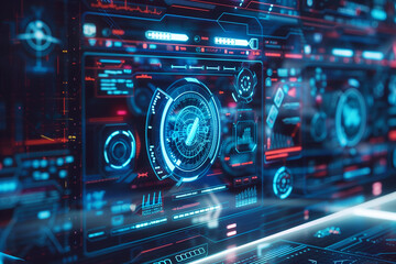 optics background with spots, tech