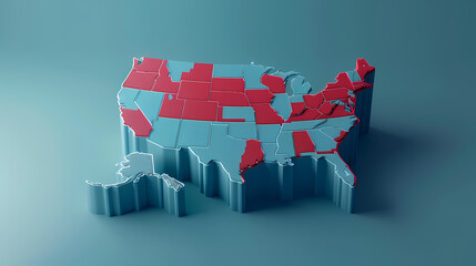 United States 3D vector illustration