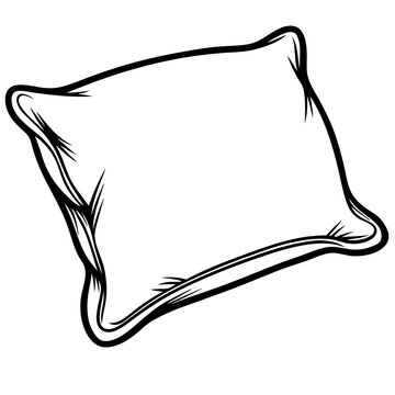 recommend clip art: pillow line art, generative AI
