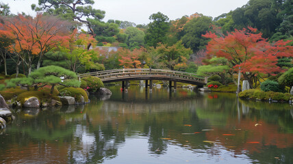 Fototapeta premium 日本の公園の秋