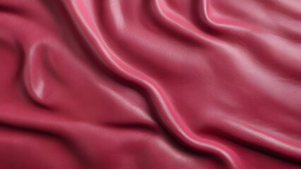 Fototapeta premium Pink leather texture folded detailed background.
