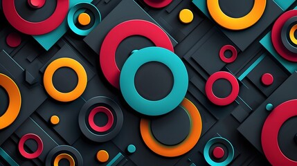 colorful 3d geometric background