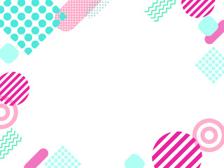 かわいいレトロポップなフレーム素材