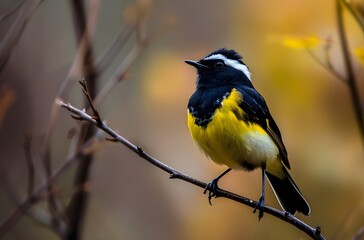 Fototapeta premium Bird Wildlife Perched On A Branch In The Wilderness Nature Photography