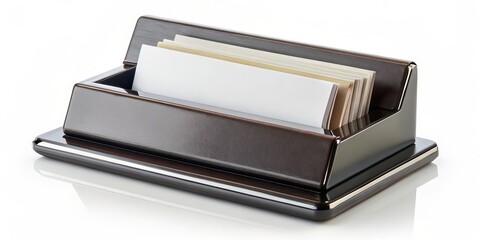 Sleek and modern card holder for organizing business cards and credit cards, sleek, modern, card holder
