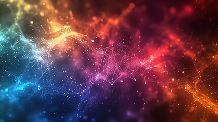 Obraz premium beautiful colorful network background, Generate AI.