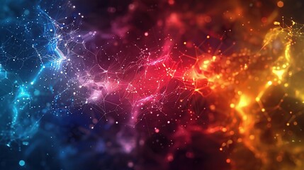 Fototapeta premium beautiful colorful network background, Generate AI.