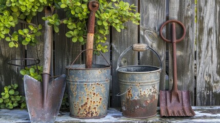Fototapeta premium Old gardening tools