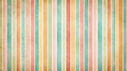 Vintage pastel stripes background with distressed texture , retro, soft colors, worn, aged, horizontal lines