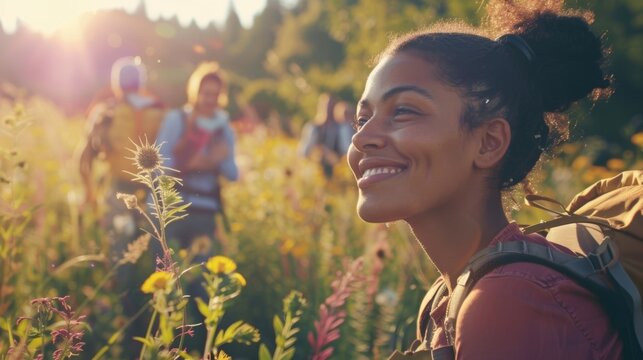 An uplifting montage of people from diverse backgrounds engaging in outdoor activities in nature promoting the idea of reconnecting with and appreciating the natural world for our wellbeing.