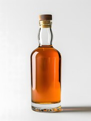 Classic Whiskey Bottle on White Background