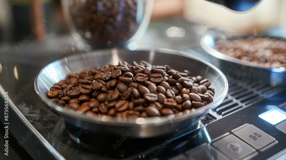 Aufkleber a closeup of a coffee scales weight display showing precise measurements in grams making it perfect 
