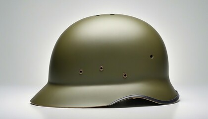 Fototapeta premium brand new military helmet, isolated white background, copy space for text