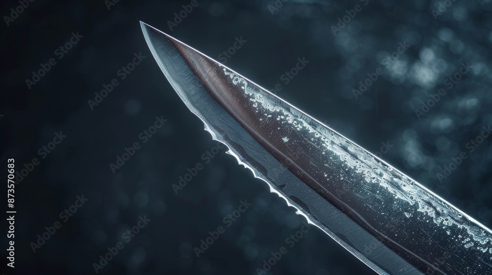 Poster a macro image of the electric knifes sharp blade showcasing its razorsharp precision and impressive 