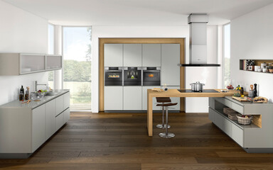 View of kitchen in apartment interior
