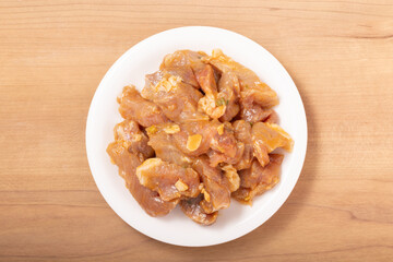 豚ももカットステーキ（焦がしにんにく）アメリカ産