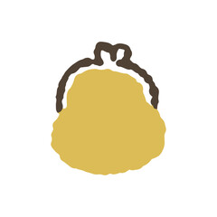 手描き風のがま口財布のアイコン