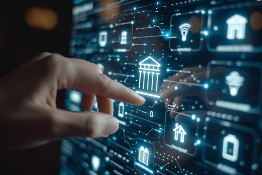 Digital touchpoint with public sector services for infrastructure provision on virtual screen