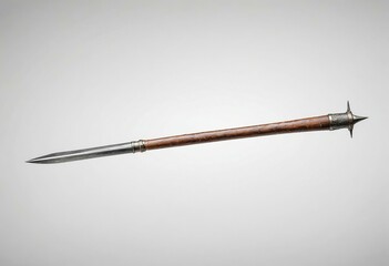 Naklejka premium spear used for hunting, isolated white background 