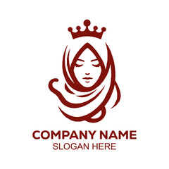 a woman in a crown that says  company name  on the front.