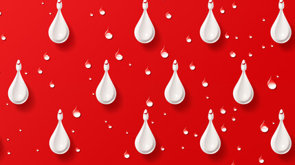 White Drops on Red Background, Abstract Image, Texture, Pattern Background, Wallpaper, Background, Cell Phone Cover and Screen, Smartphone, Computer, Laptop, 9:16 and 16:9 Format - PNG