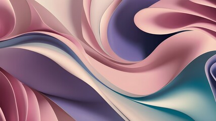 Soft silk fabric with colorful pastel work. Background wavy design sweet cotton fabric satin texture curtain 