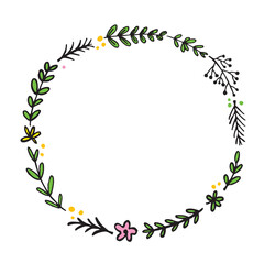 꽃. flower. Korea calligraphy word. Calligraphy in Korean. 