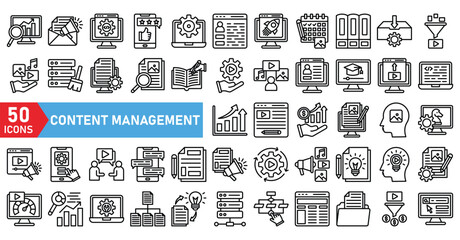 content management icon lineal collection. satisfaction, knowledge, satisfied,e njoyment, message, entertainment