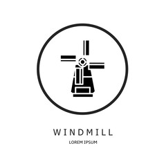 Logo vector design for business. Windmill logos.