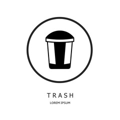 Logo vector design for business. Trash logos.