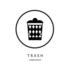 Logo vector design for business. Trash logos.