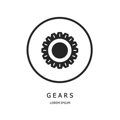 Logo vector design for business. Gears logos.