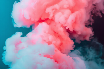 Fototapeta premium Vibrant Pink and Blue Smoke Swirl