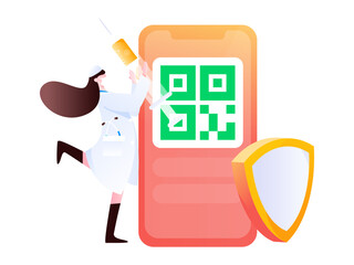 Medical characters fighting the epidemic flat vector concept operation hand drawn illustration
