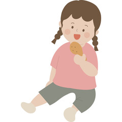 치킨 닭다리 먹는 아이