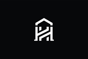 letter HK combined and home roof icon modern construction logo, letter KH HK property logo