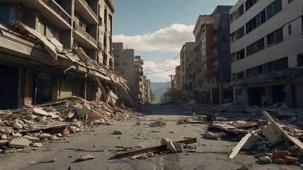 Natural disaster - Earthquake aftermath