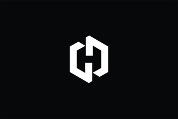 Obraz premium letter CC H negative space modern abstract modern iconic minimal logomark, letter CC D logo for finance business, corporate and modern real estate business