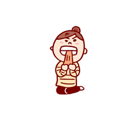 お団子頭のかわいい女子の色々なポーズや仕草
