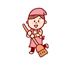 お団子頭のかわいい女子の色々なポーズや仕草