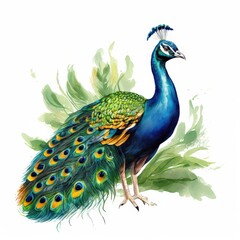 Fototapeta premium an ai generated image, peacock with feathers