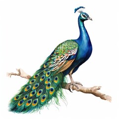 an ai generated image, peacock with feathers