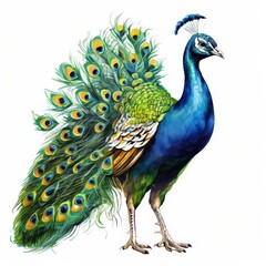 Obraz premium an ai generated image, peacock with feathers