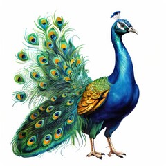 Obraz premium an ai generated image, peacock with feathers
