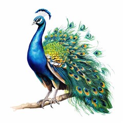 Obraz premium an ai generated image, peacock with feathers