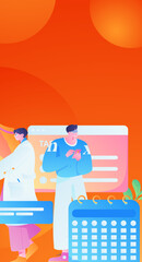 Medical characters fighting the epidemic flat vector concept operation hand drawn illustration
