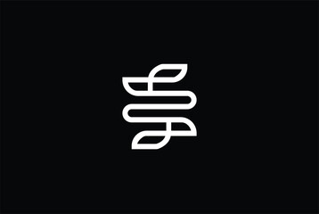 letter ES iconic lineart modern abstract vector, letter ES leaf icon beauty, spa, cosmetics and fashion brand logo, trendy awesome artistic SM MS SE ES initial based Alphabet icon logo, 