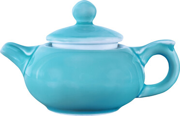 Ceramic Teapot Isolated Template Object.