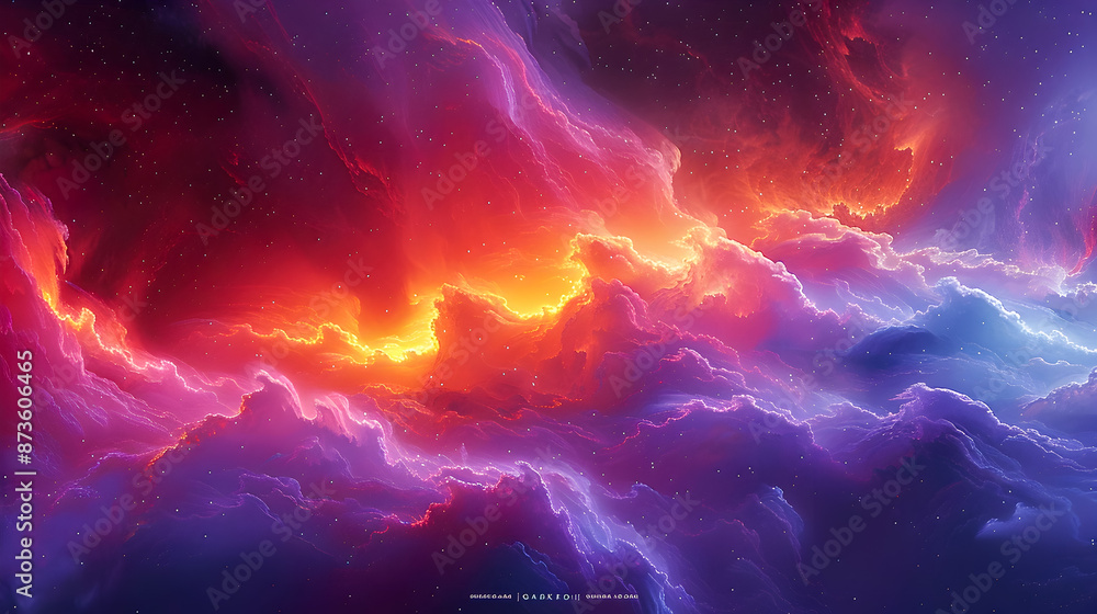 Poster captivating cascading prismatic lightning strikes through an ethereal dreamlike backdrop mesmerizing
