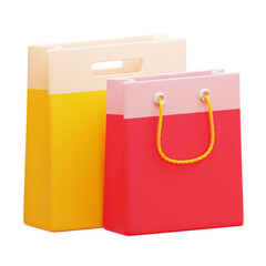SHOPPING BAG 3D ICON ILLUSTRATION